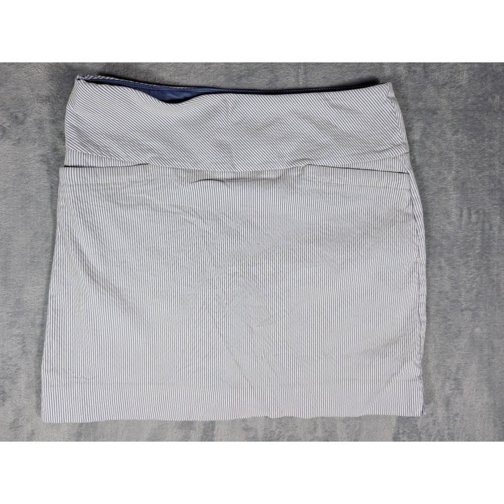 S C & Co Sportswear Women Blue White Pinstripe Athletic Golf Tennis Skort Medium